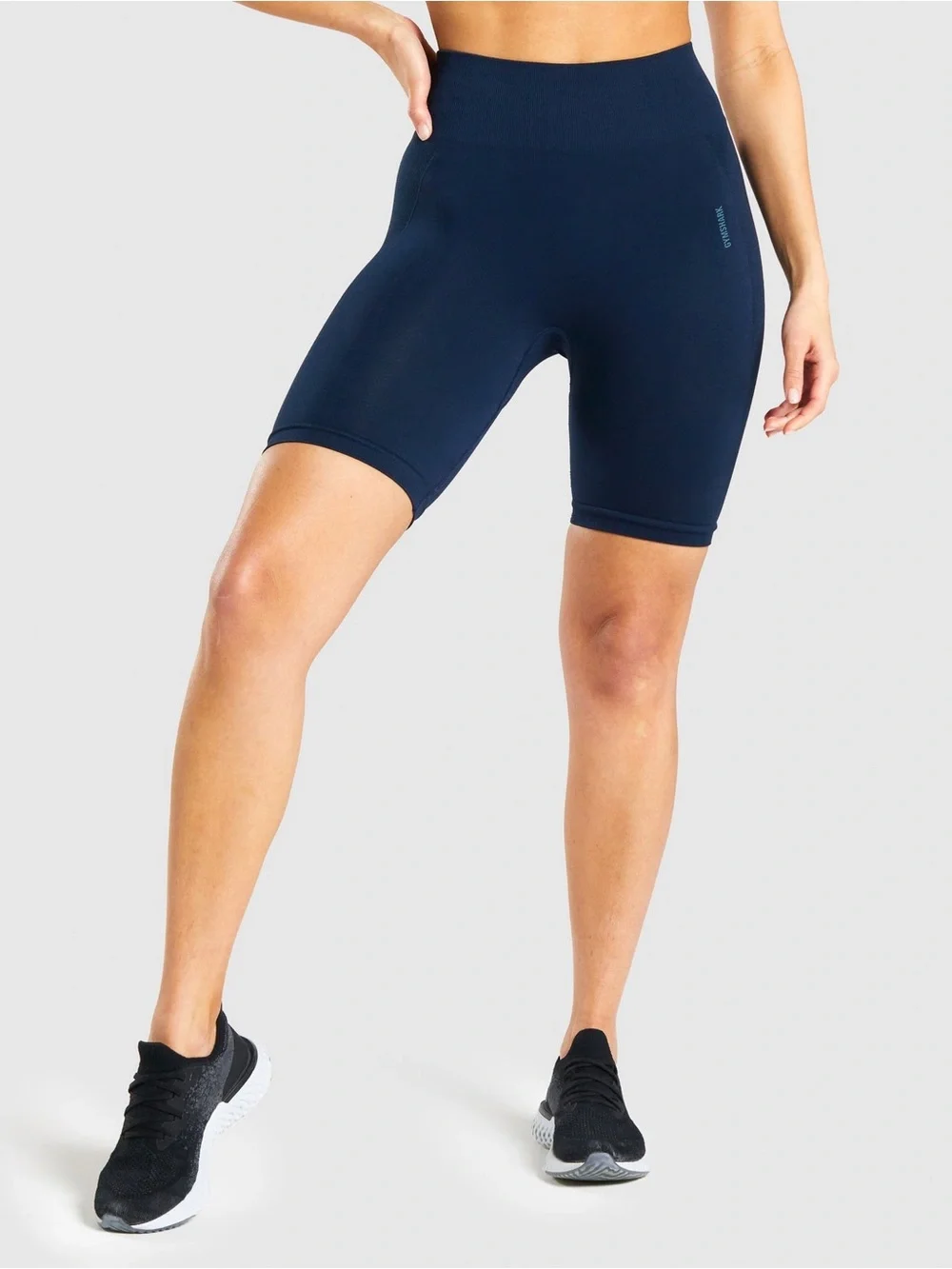 Gymshark Navy Seamless High-Waist Bike Shorts